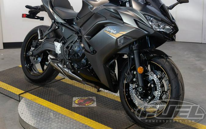 2023 Kawasaki Ninja 650 Metallic Matte Graphenesteel GrayEbony