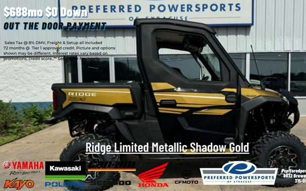 2024 Kawasaki Ridge Limited Metallic Shadow Gold