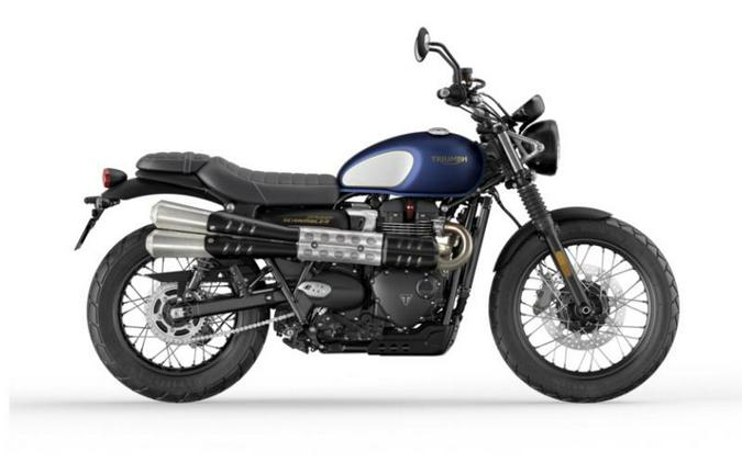 2022 Triumph Street Scrambler Gold Line Matte Pacific Blue