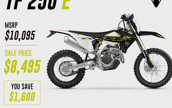 2026 Triumph TF 250-E Jet Black/Pure White