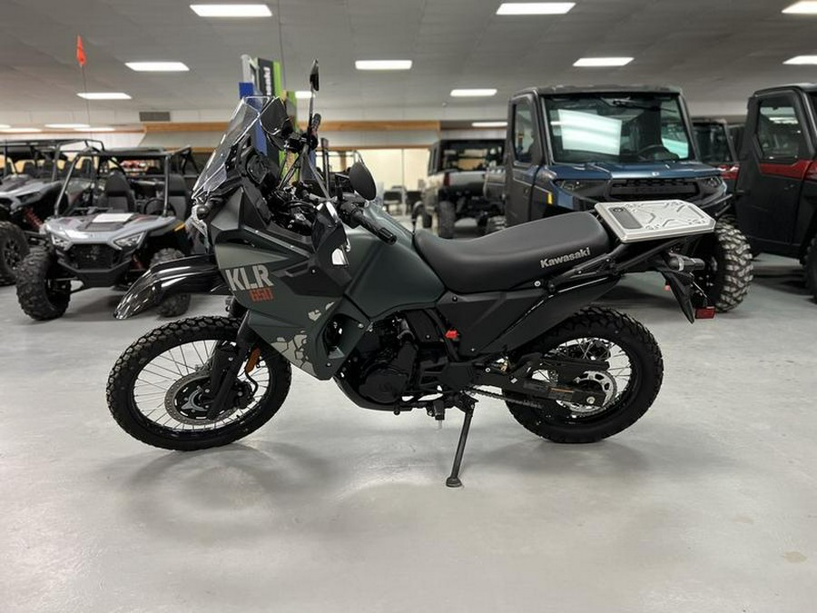 2025 Kawasaki KLR®650 Metallic Matte Old School Green ABS