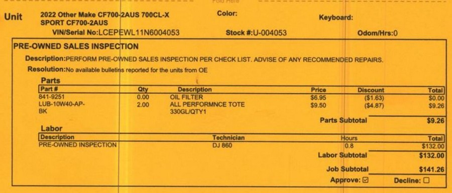 2022 CFMOTO 700CL-X Sport