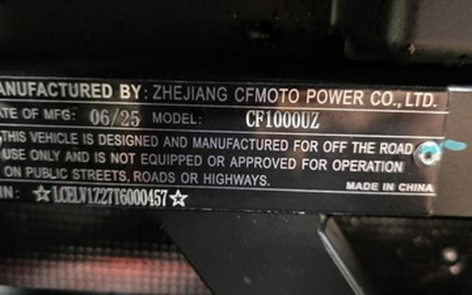 2026 CFMOTO UFORCE 1000