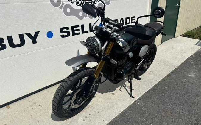 2024 Triumph Scrambler 400 X Matte Khaki Green / Fusion White