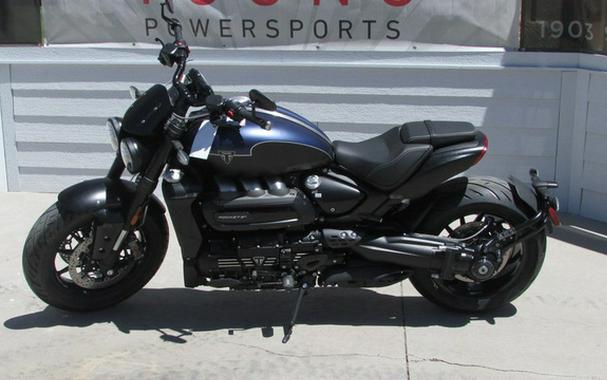 2025 Triumph Rocket 3 Storm R Satin Pacific Blue and Matte Sapp Storm R Sapphire BlackGranite