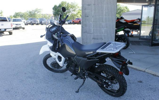 2025 Kawasaki KLR 650 Pearl Crystal WhiteMetallic Carbon Gray