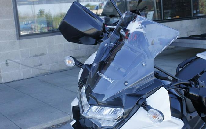 2025 Kawasaki KLR 650 Pearl Crystal WhiteMetallic Carbon Gray