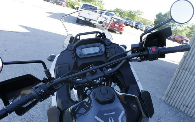 2025 Kawasaki KLR 650 Pearl Crystal WhiteMetallic Carbon Gray