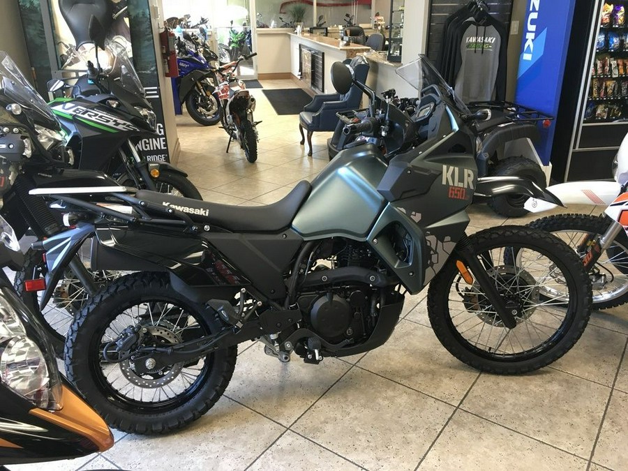 2025 Kawasaki KLR®650 S Metallic Matte Old School Green ABS