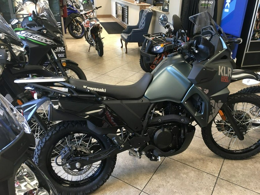 2025 Kawasaki KLR®650 S Metallic Matte Old School Green ABS