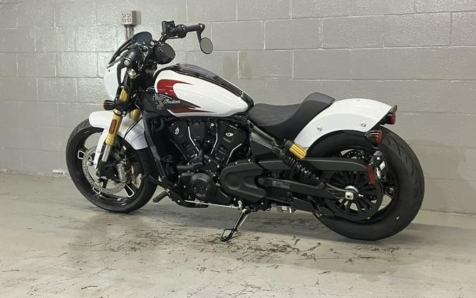 2025 Indian Motorcycle® 101 Scout® Ghost White Metallic with Graphics