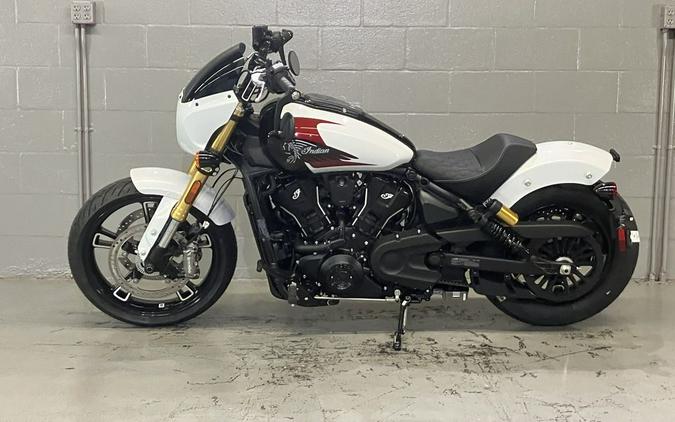 2025 Indian Motorcycle® 101 Scout® Ghost White Metallic with Graphics