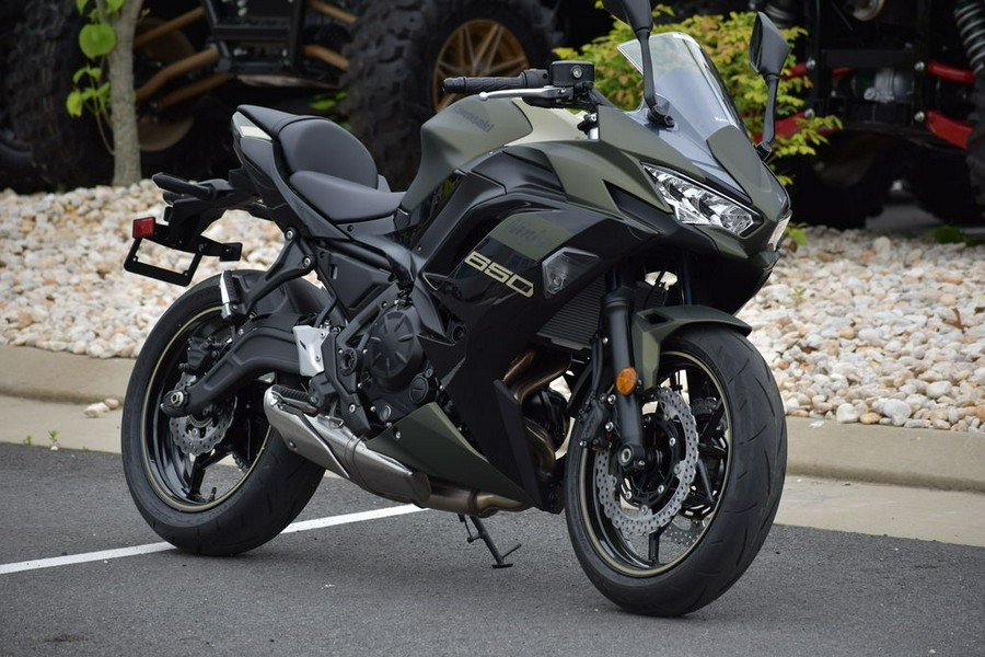 2024 Kawasaki Ninja® 650 Metallic Covert Green/Metallic Spark Black