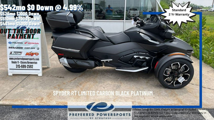 2023 Can-Am Spyder RT Limited Carbon Black Platinum (DEMO SEE GREG)