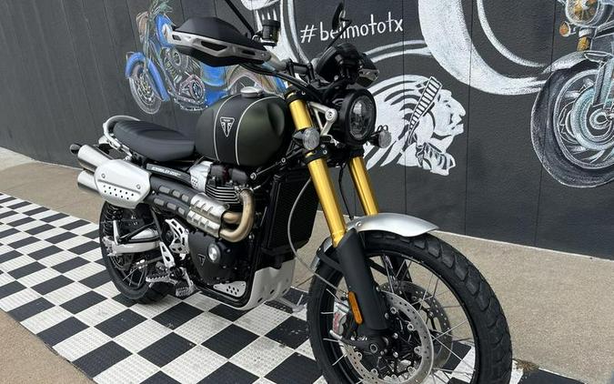 2023 Triumph Scrambler 1200 XE Matte Khaki Green Matte Jet Black