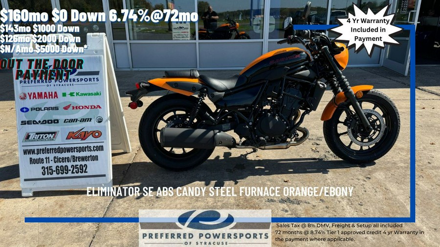 2024 Kawasaki Eliminator SE ABS Candy Steel Furnace Orange/Ebony