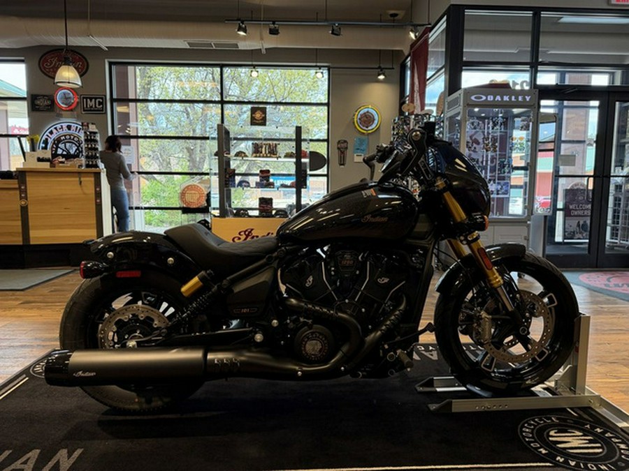 2026 Indian 101 Scout Black Crystal With Super Graphite