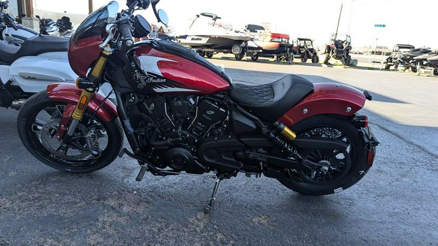 New 2025 INDIAN MOTORCYCLE 101 SCOUT MRN MTLC WGRFX TEC 49ST BASE