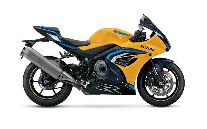 2027 Suzuki GSX-R1000 40th Anniversary Edition Pearl Ignite Yellow / Metallic Mat Stellar Blue - V7100381