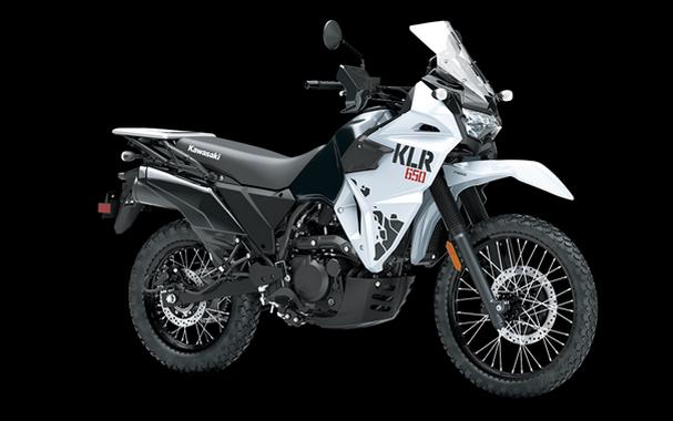 2024 Kawasaki KLR® 650 PEARL CRYSTAL WHITE / METALLIC CARBON GRAY