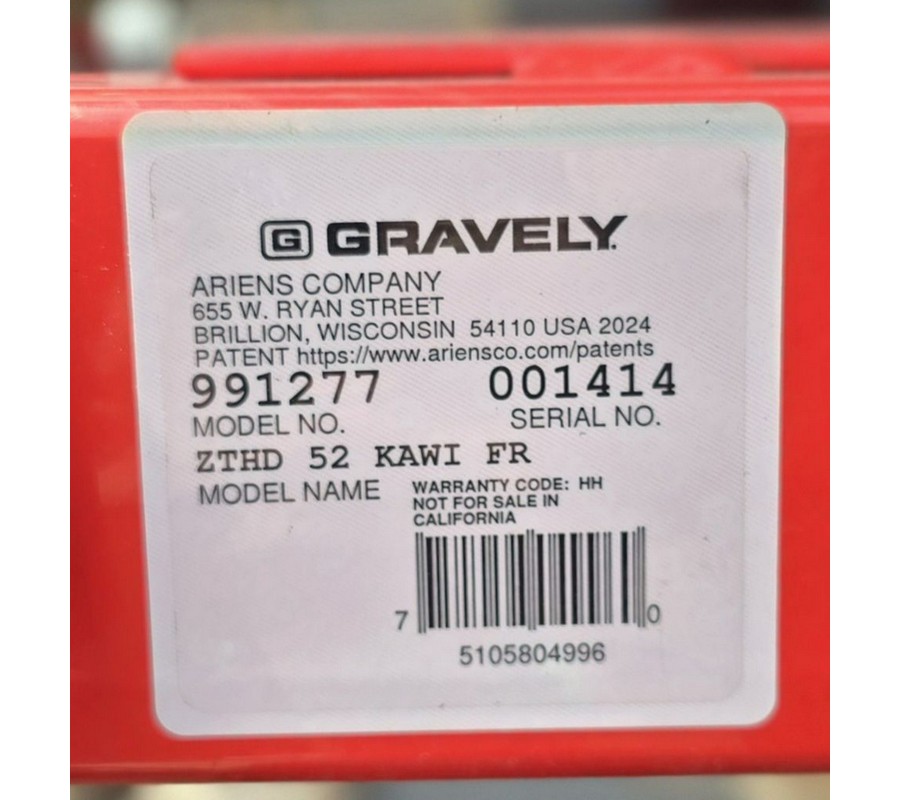 2024 Gravely ZT HD 52 Kawasaki® FR691V