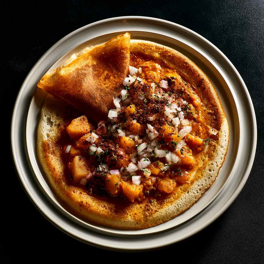 Nellore Ghee Karam Onion Masala Dosa