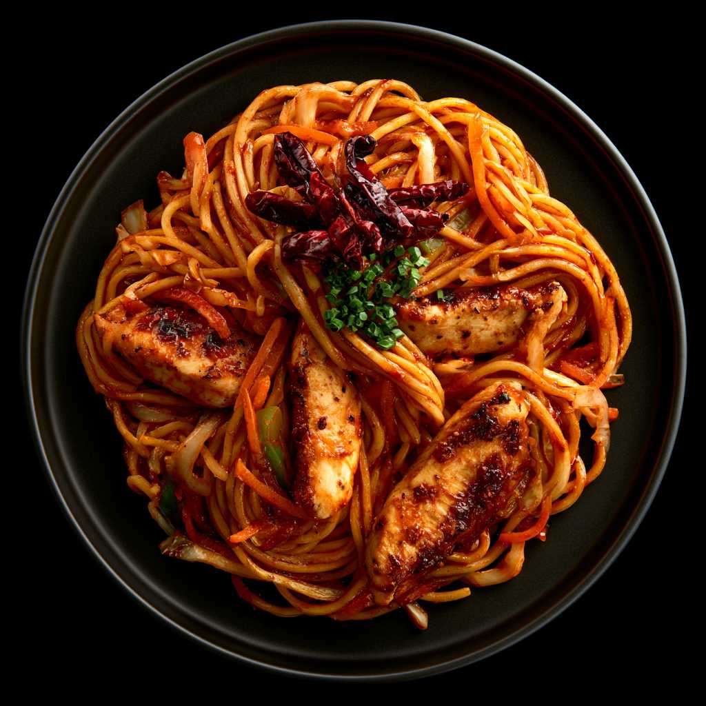 Schezwan Chicken Noodles