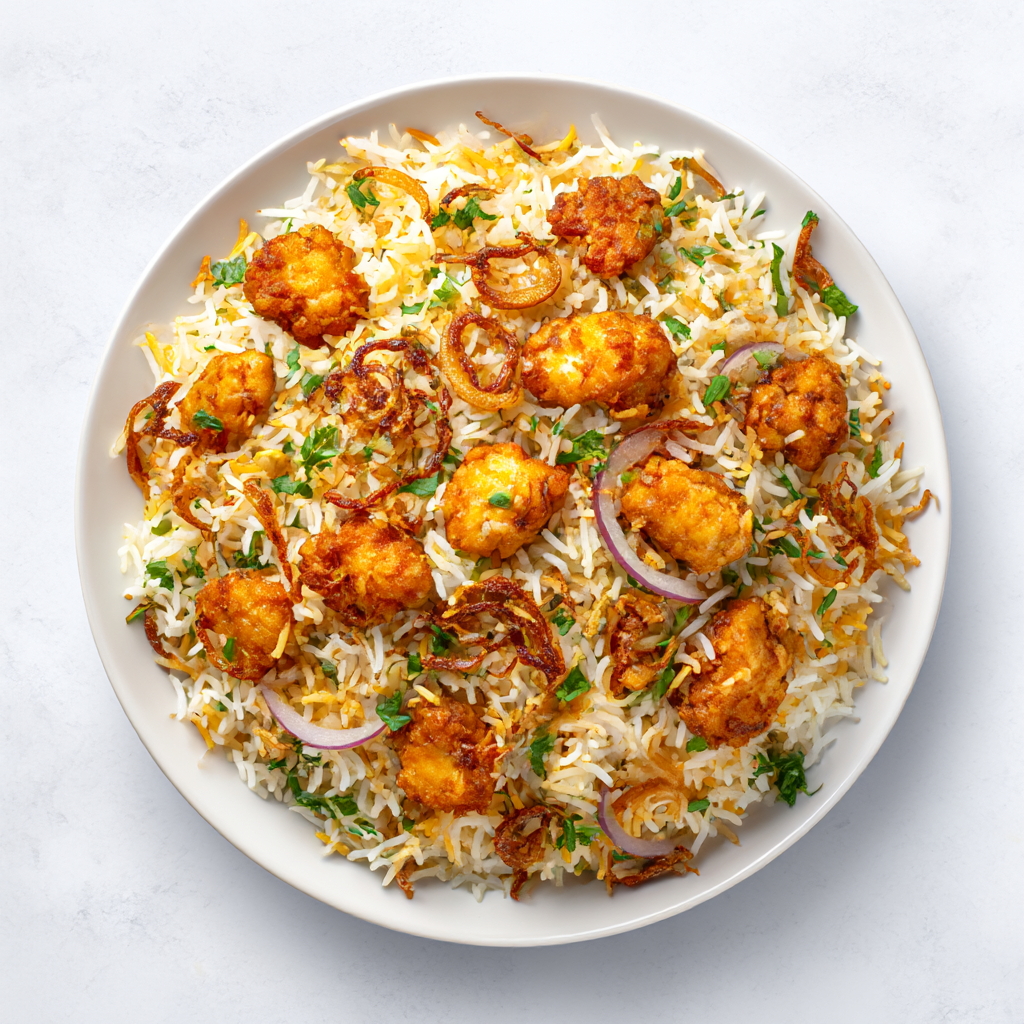 Chicken Fry Pulav(Bone-in)