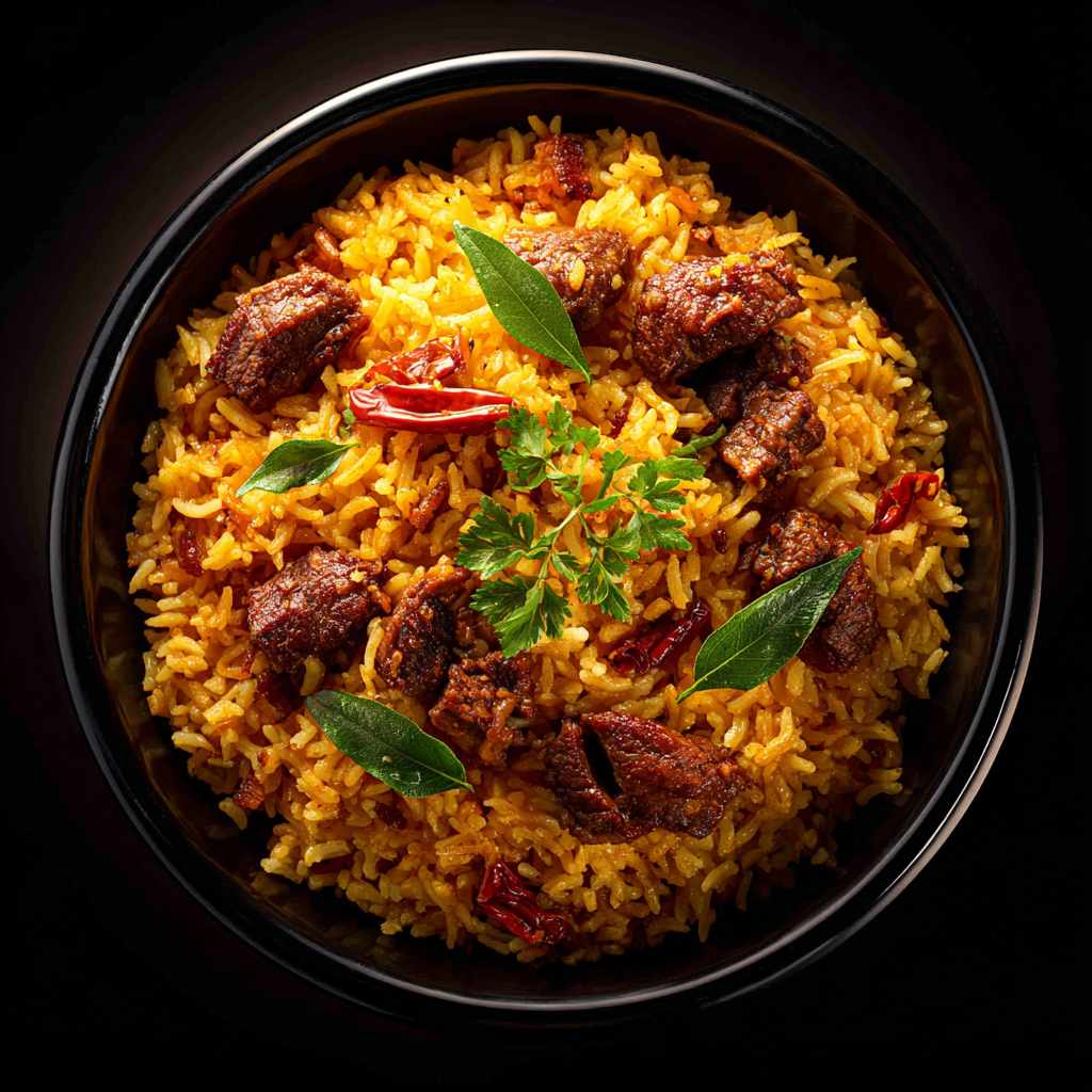 Goat Fry Pulav(Bone-less)