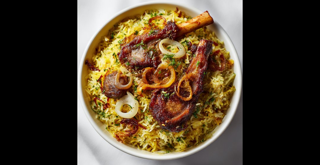 Mutton Fry Pulav (Bone-In)