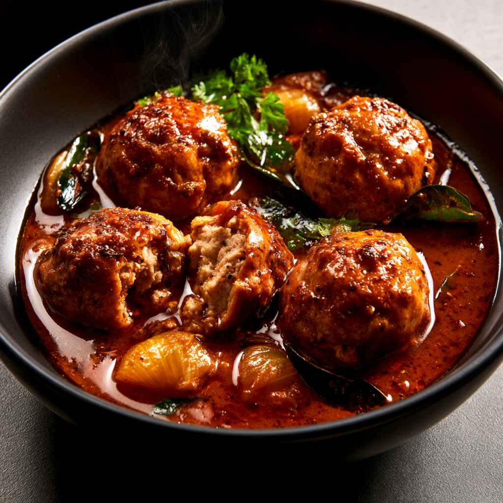 Chicken Kola Urundai Kuzhambu