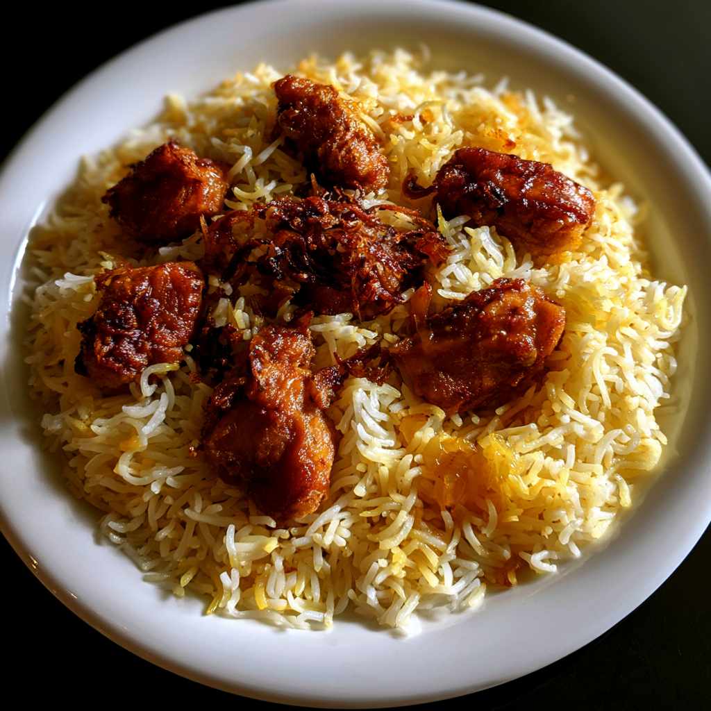 Chicken Fry Pulav(Bone-Less)