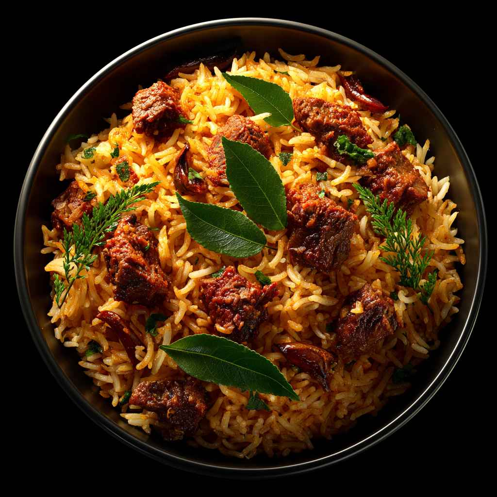Goat Fry Piece Pulao from Jatara Indian Kitchen in Prosper, TX