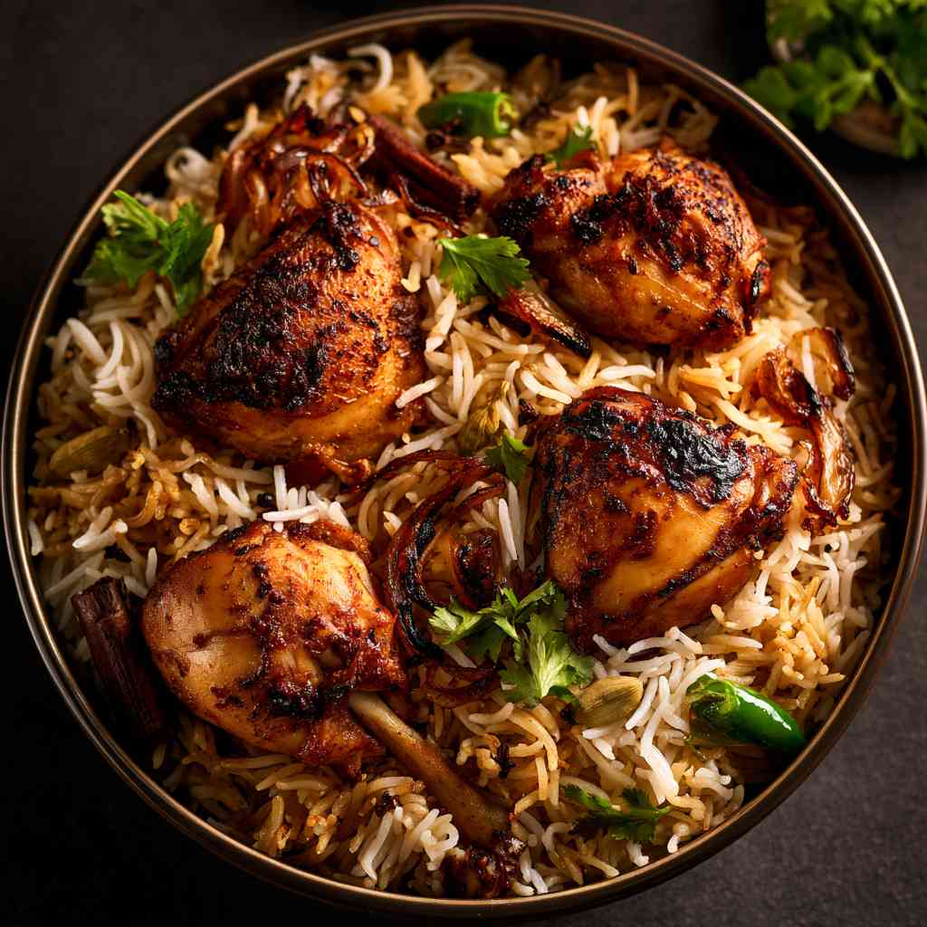 Chicken Fry Pulav(Bone-in)