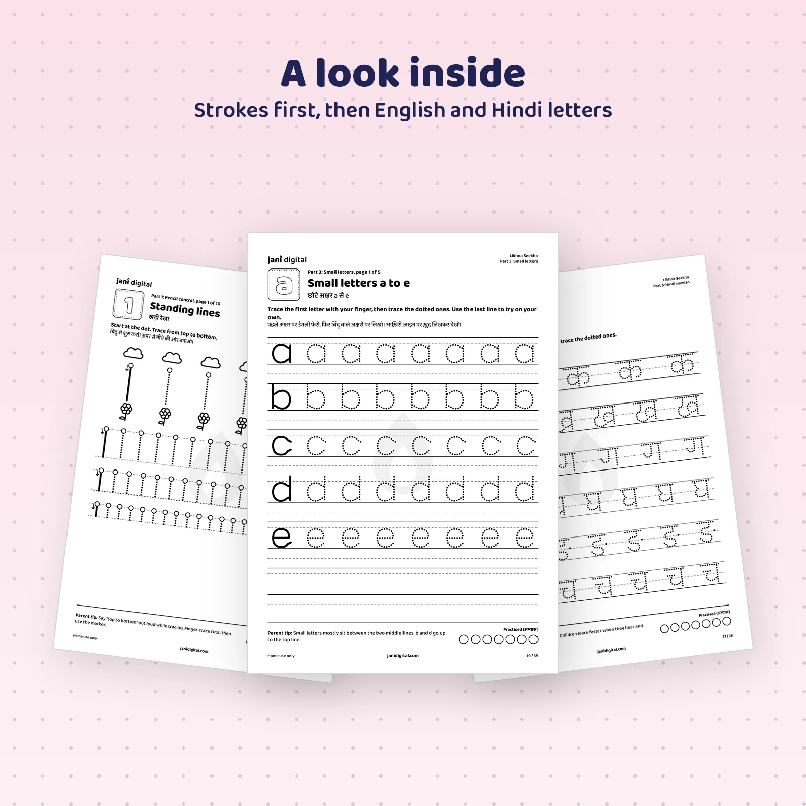 Likhna Seekho: Pencil Control to Letters sample page 2