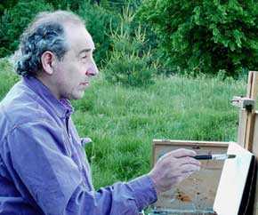 Silvere Boureau painting<em> en plein air</em>. Image courtesy of the artist.