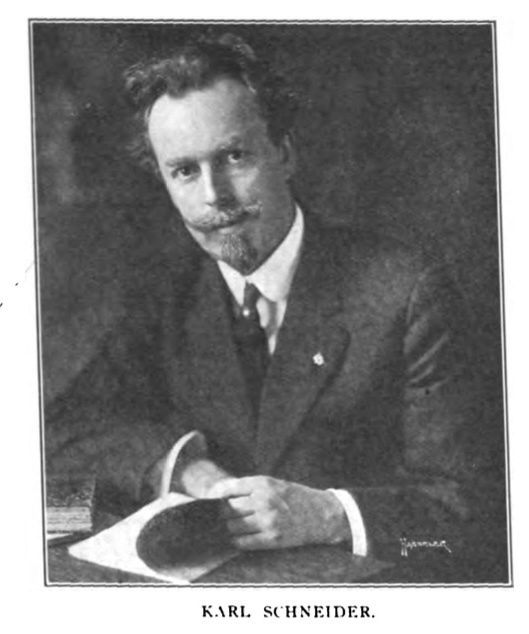 Karl Schneider 1913, photo courtesy of the applicant