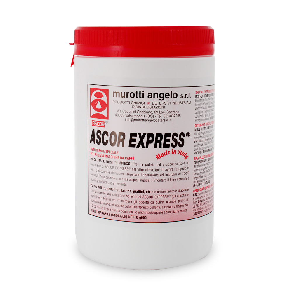 Detergente in polvere 900gr Ascor Express pulizia macchine caffé
