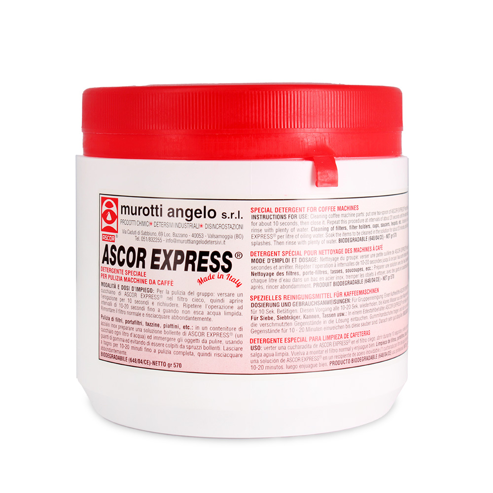 Detergente in polvere 570gr Ascor Express pulizia macchine caffé