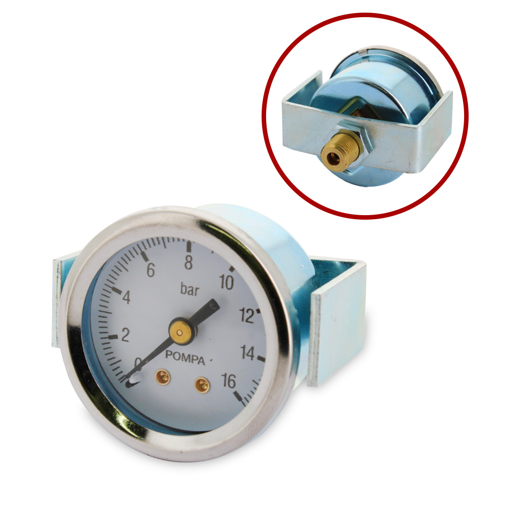 Manometro pompa Ø39mm 0÷16bar attacco 1/8m