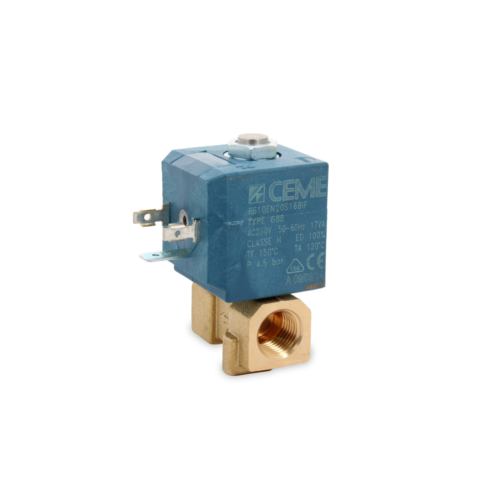 Elettrovalvola CEME 2 vie ø 1/4 con bobina 17VA 230V 50/60Hz
