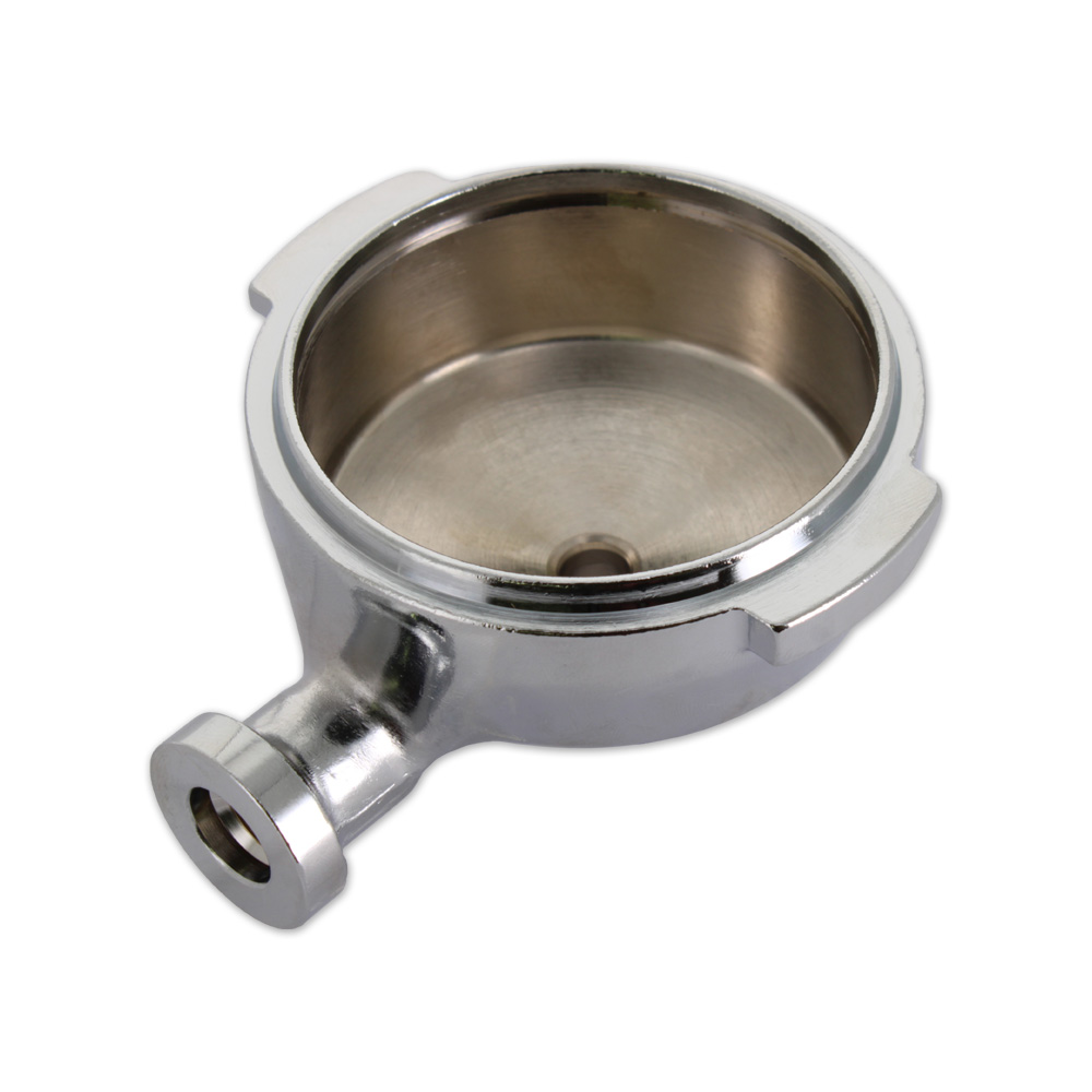 Coppa portafiltro attacco beccucci Ø3/8, attacco manopola M10, alette 7mm