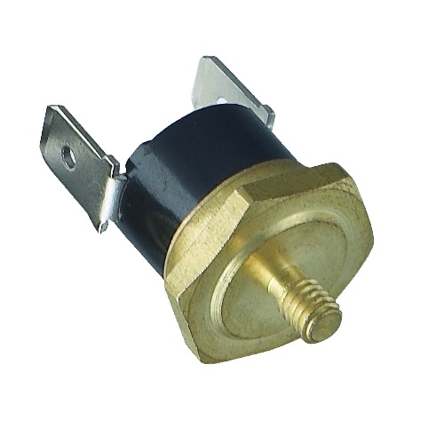 Termostato scatto fisso n.c. 100° fondello a vite m 4 x 5 mm faston verticali da