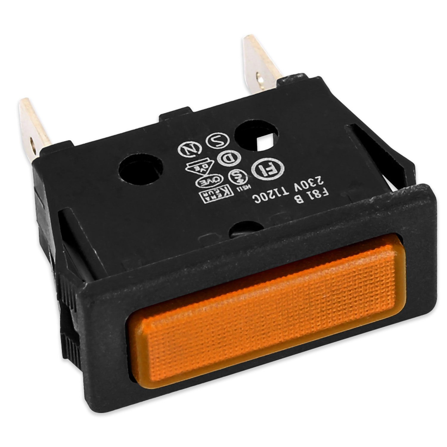 Segnalatore luminoso 11x30mm 220v di colore giallo adattabile