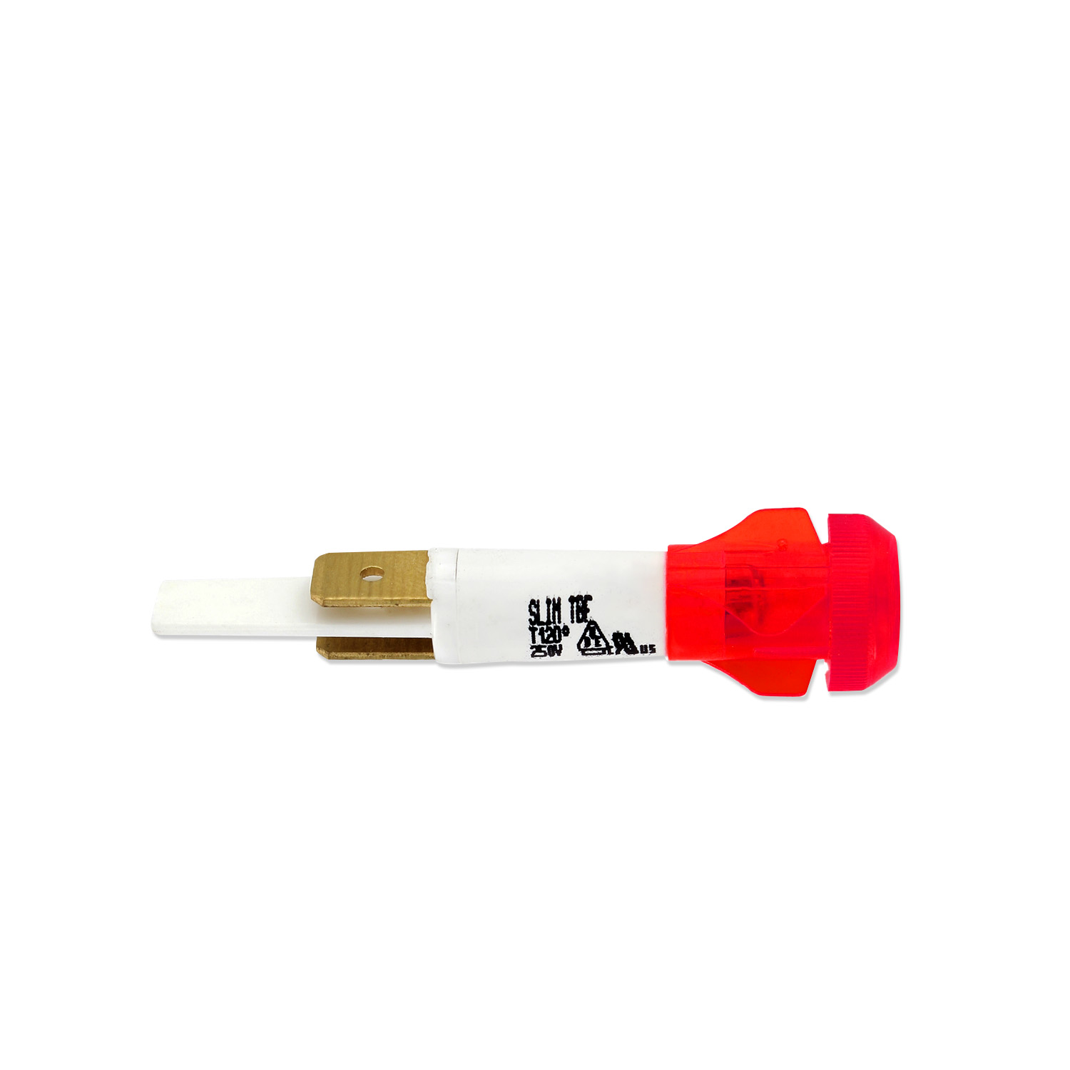 Spia luminosa 220v testa rotonda Ø 10mm di colore rosso adattabile