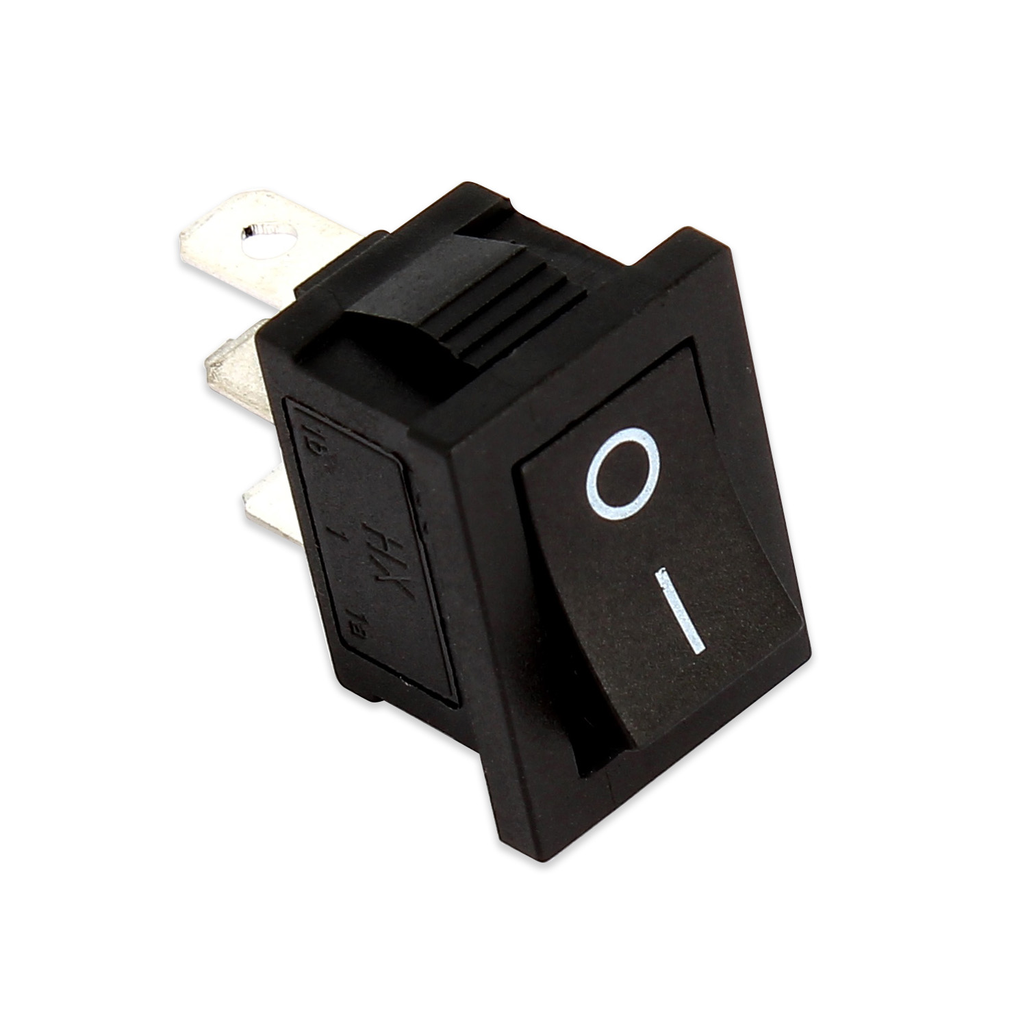 Deviatore piccolo tasto e corpo di colore nero 250v 6a 3 faston da 4,8 mm adatta