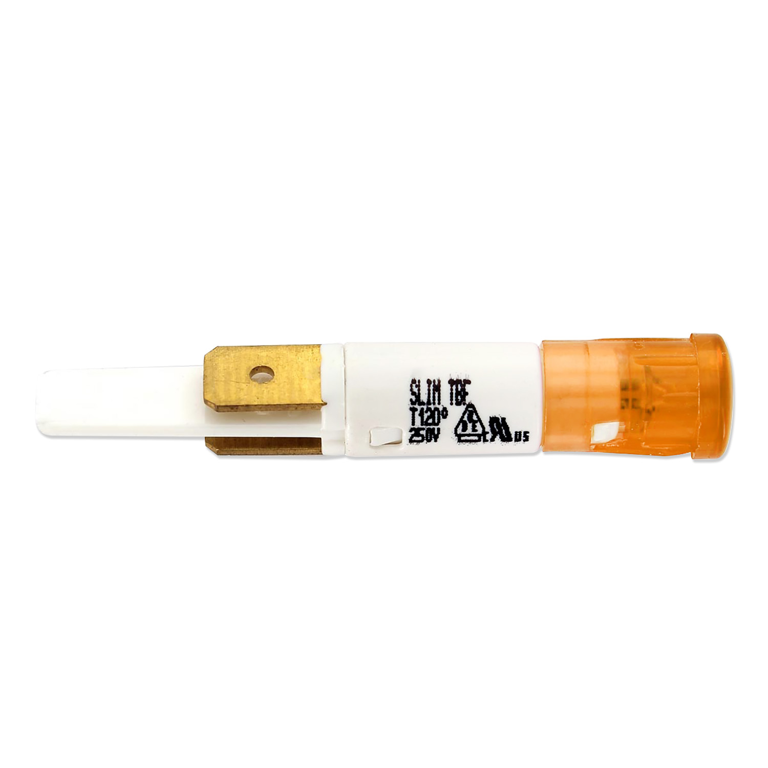 Spia luminosa tonda Ø 9mm 2 faston di colore giallo adattabile