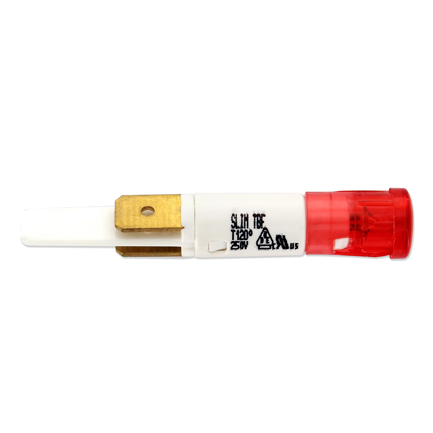 Spia luminosa tonda Ø 9mm 2 faston di colore rosso adattabile