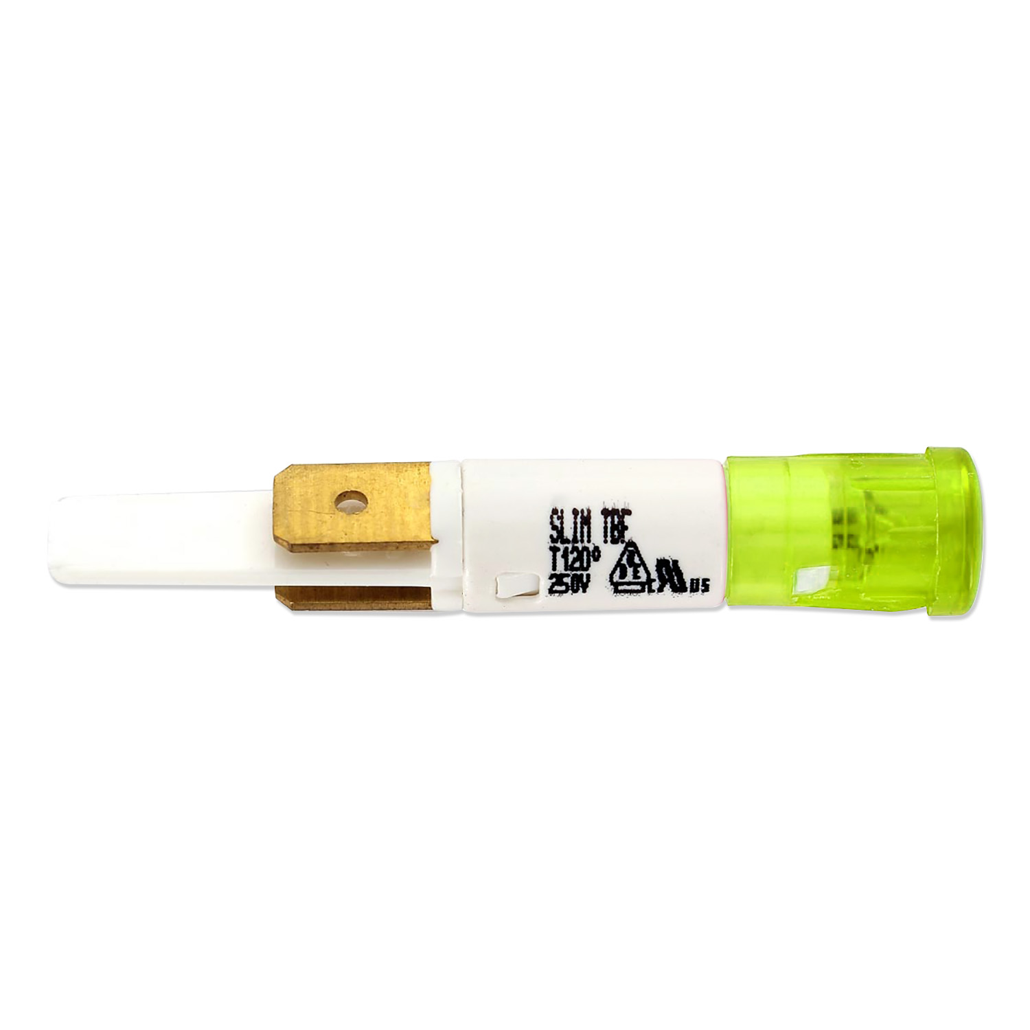 Spia luminosa tonda Ø 9mm 2 faston di colore verde adattabile