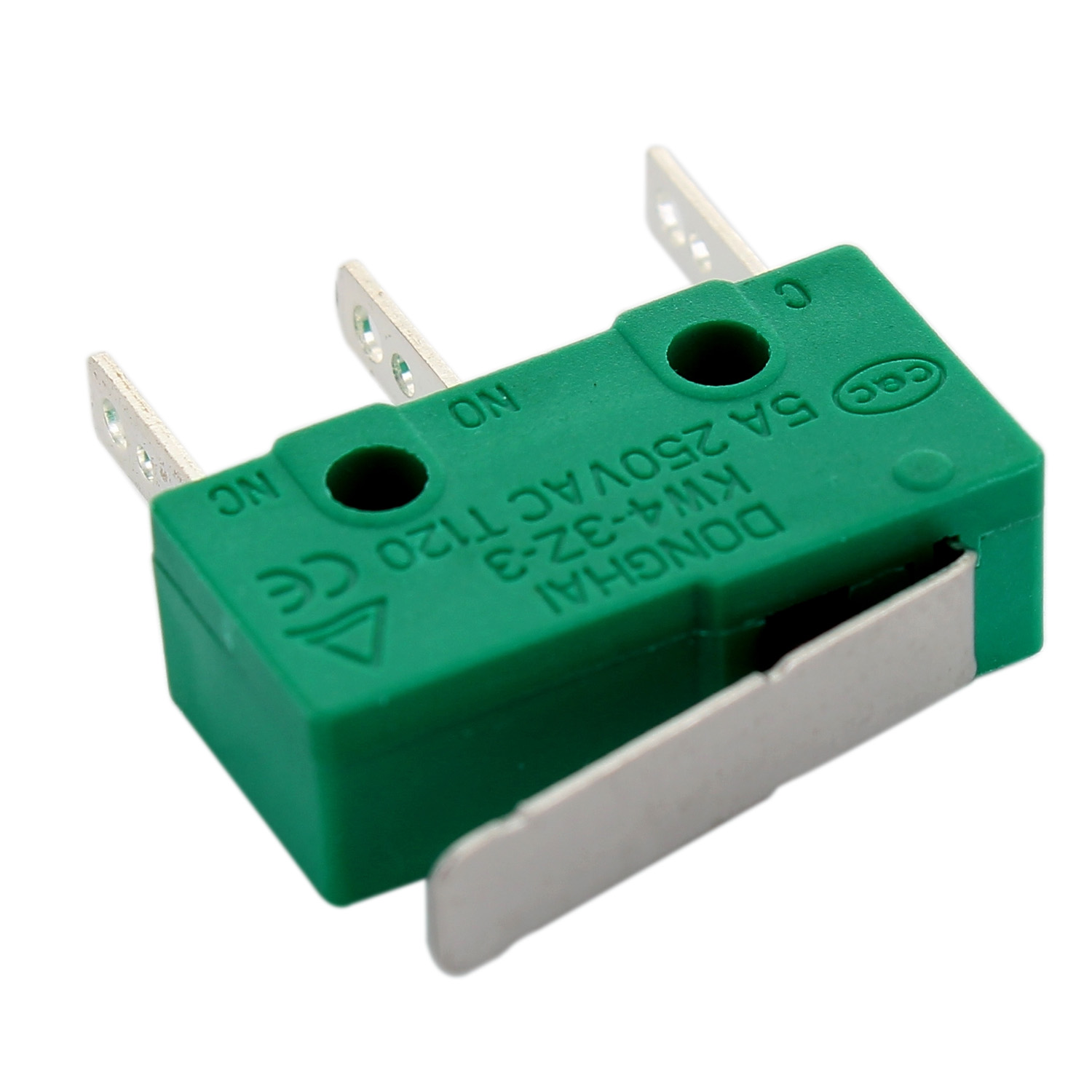 Microswitch 5a con leva 3 mini faston adattabile